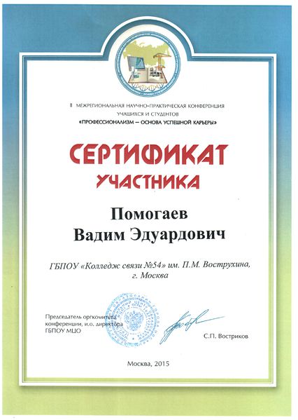 Файл:Сертификат участника Помогаев В.jpg
