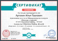 Сертификат проекта Инфоурок Артюхин-2 Абдулова 2016.jpg
