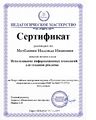 Сертификат автора статьи на сайте Педагогическое мастерство Метелкина 2015.jpg