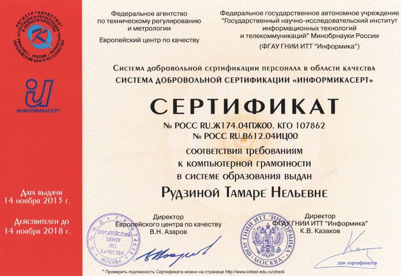 Файл:Сертификат Рудзина Т.Н 2013.JPG